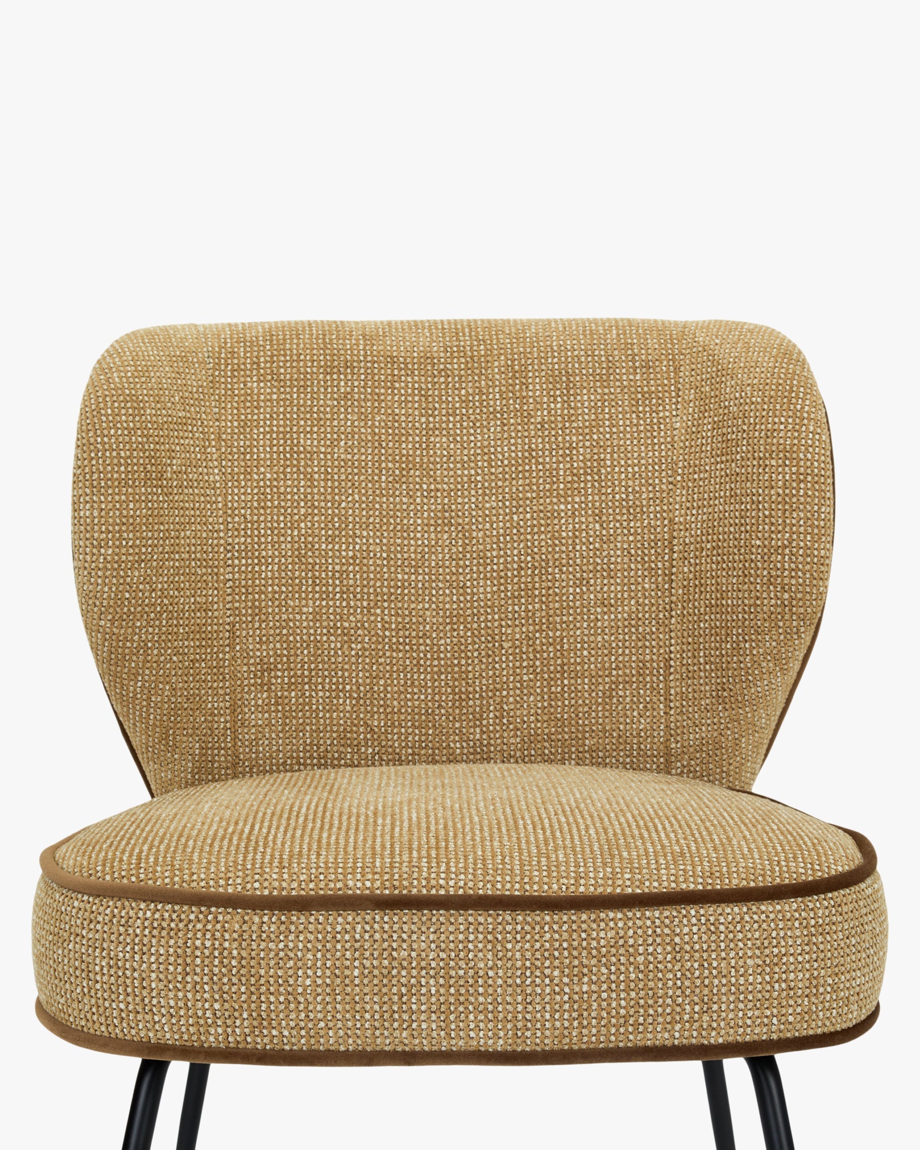 Chaise Wayne en tweed - Tweed marron