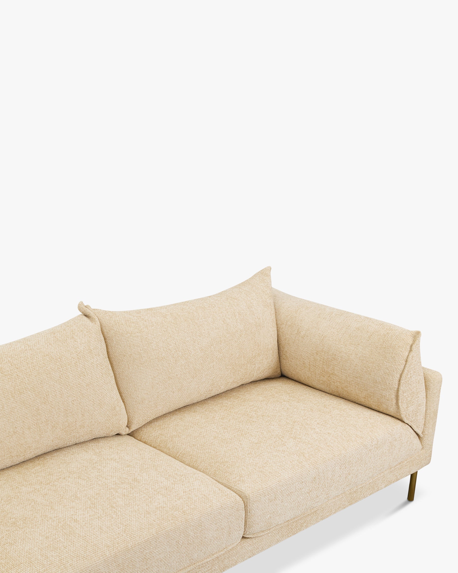Canapé d'angle gauche Ethan - Tweed sable