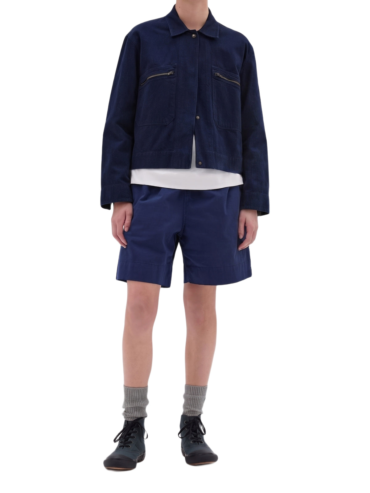 Veste droite à zip - Blue & Navy