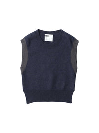 Pull sans manches en laine - Blue