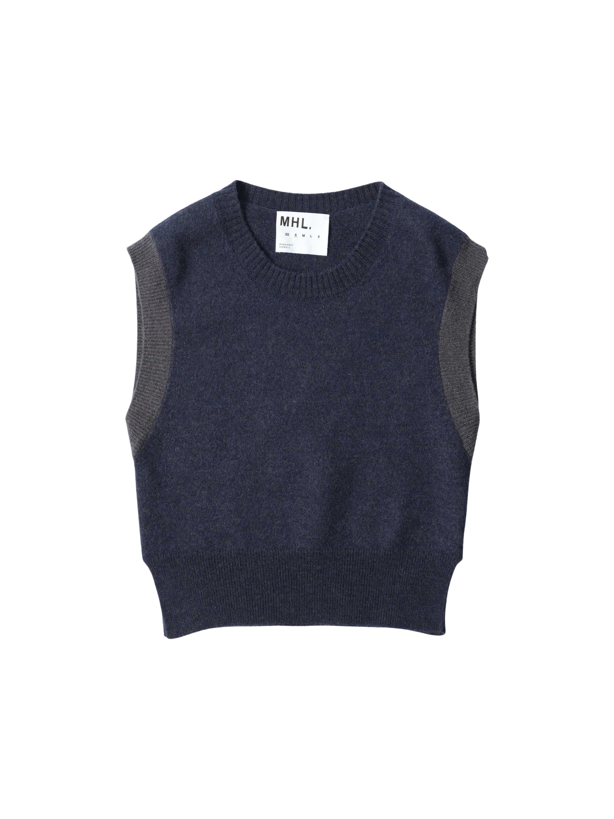 Pull sans manches en laine - Blue