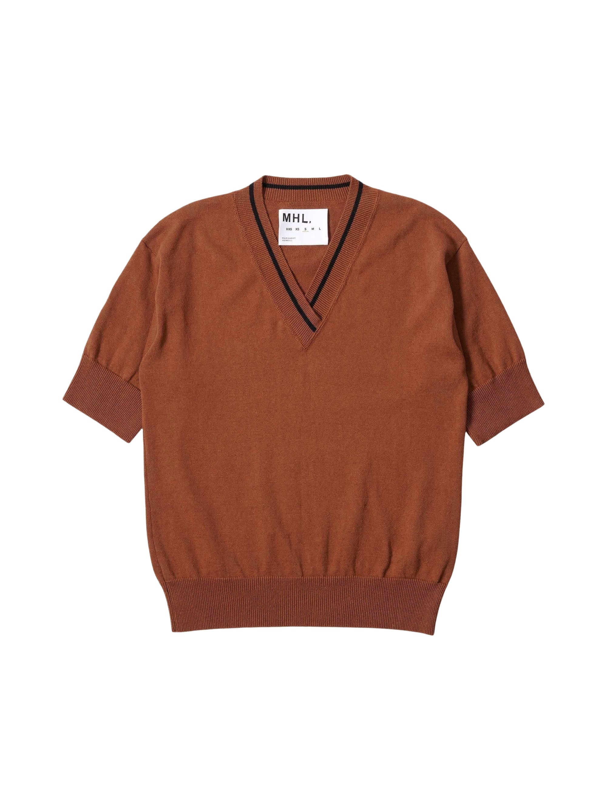 T-shirt col V à liserés contrastés - Spice