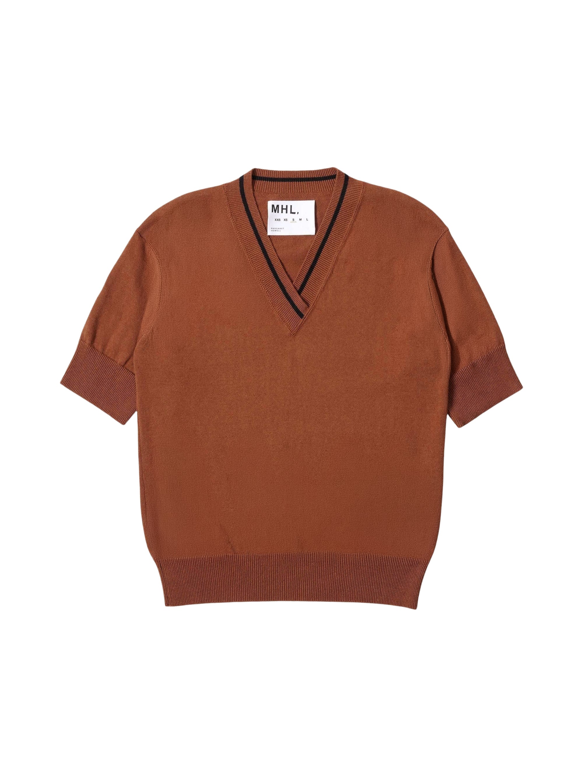 T-shirt col V à liserés contrastés - Spice