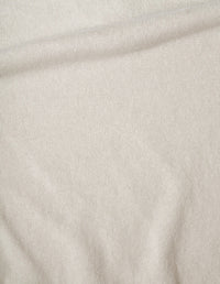 T-shirt col V à liserés contrastés - Beige & White