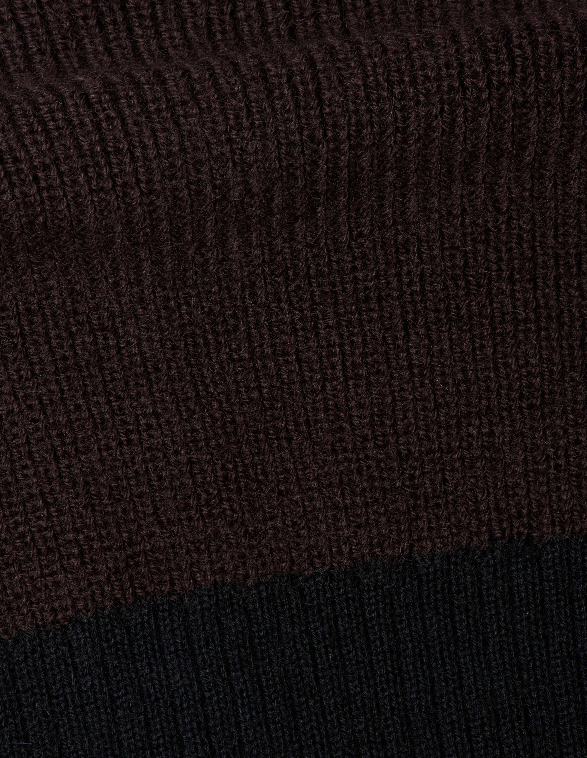 Gilet à finitions contrastées - Black & Beige & Brown