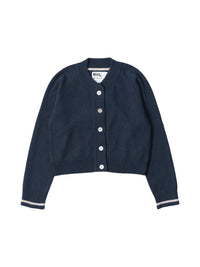 Cardigan court et droit en laine - Navy
