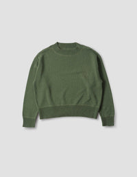 Pull Guernesey à coutures plates - Green