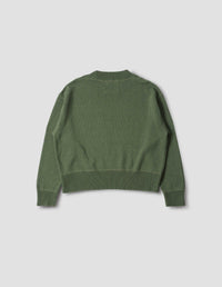 Pull Guernesey à coutures plates - Green