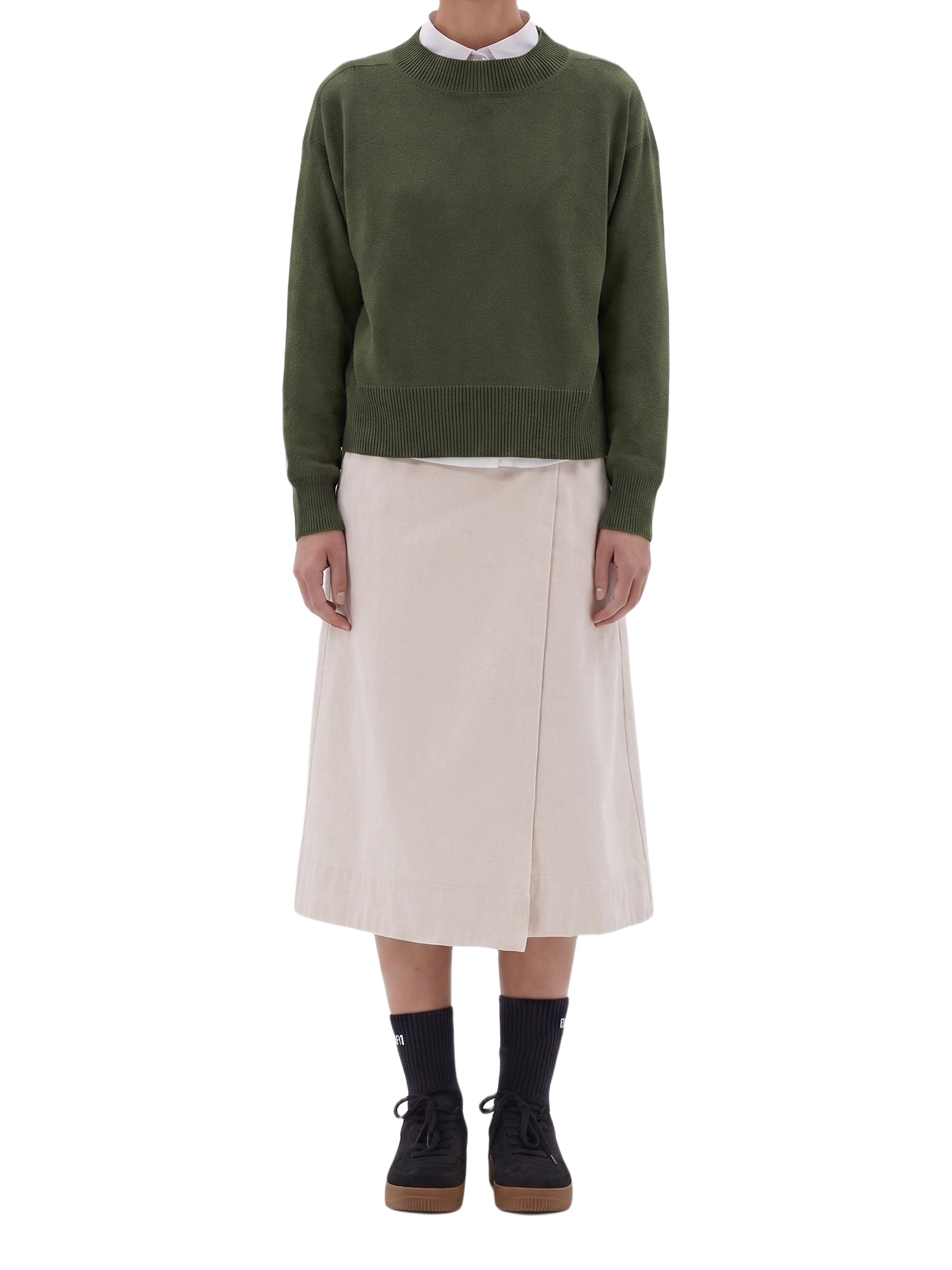 Pull droit Guernesey - Green