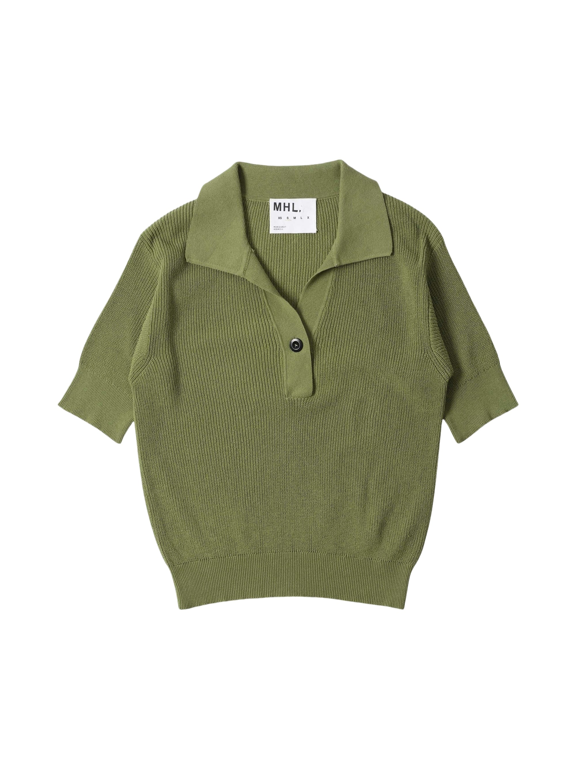 Polo côtelé à un bouton - Green
