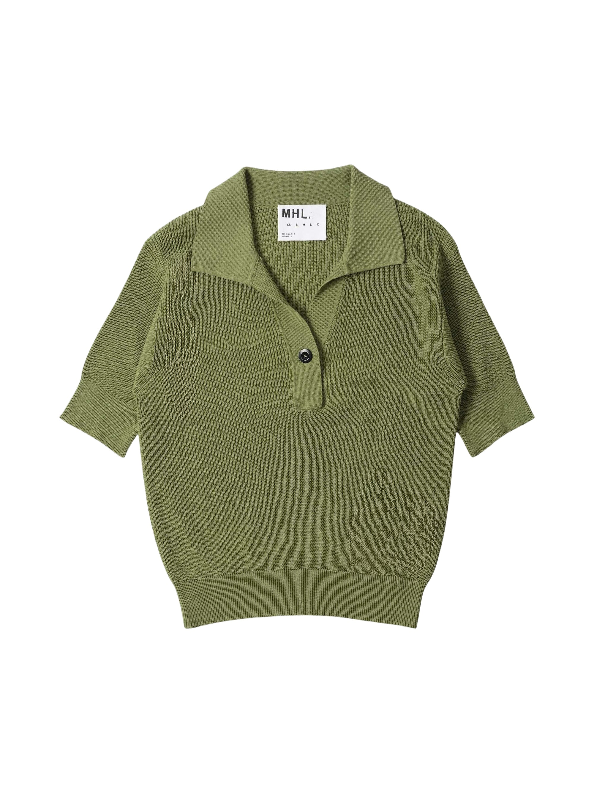 Polo côtelé à un bouton - Green