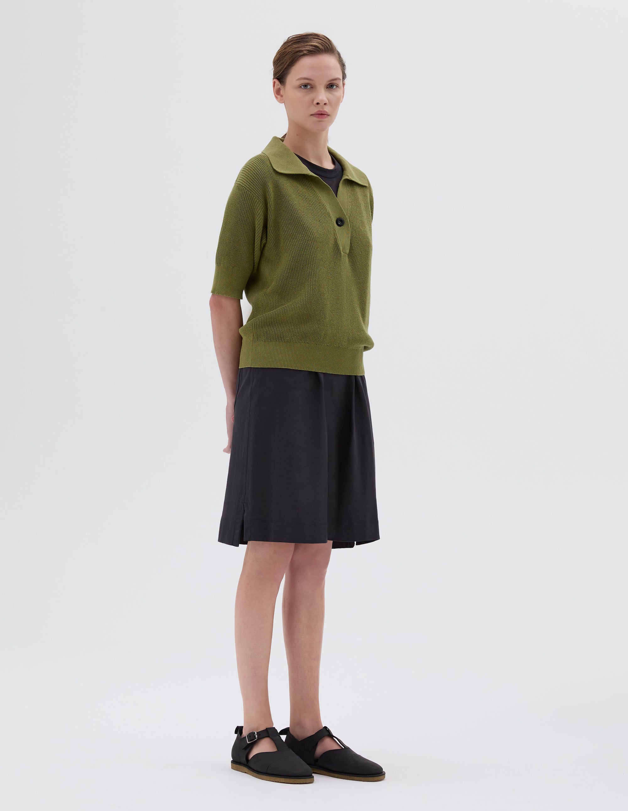 Polo à un bouton - Green