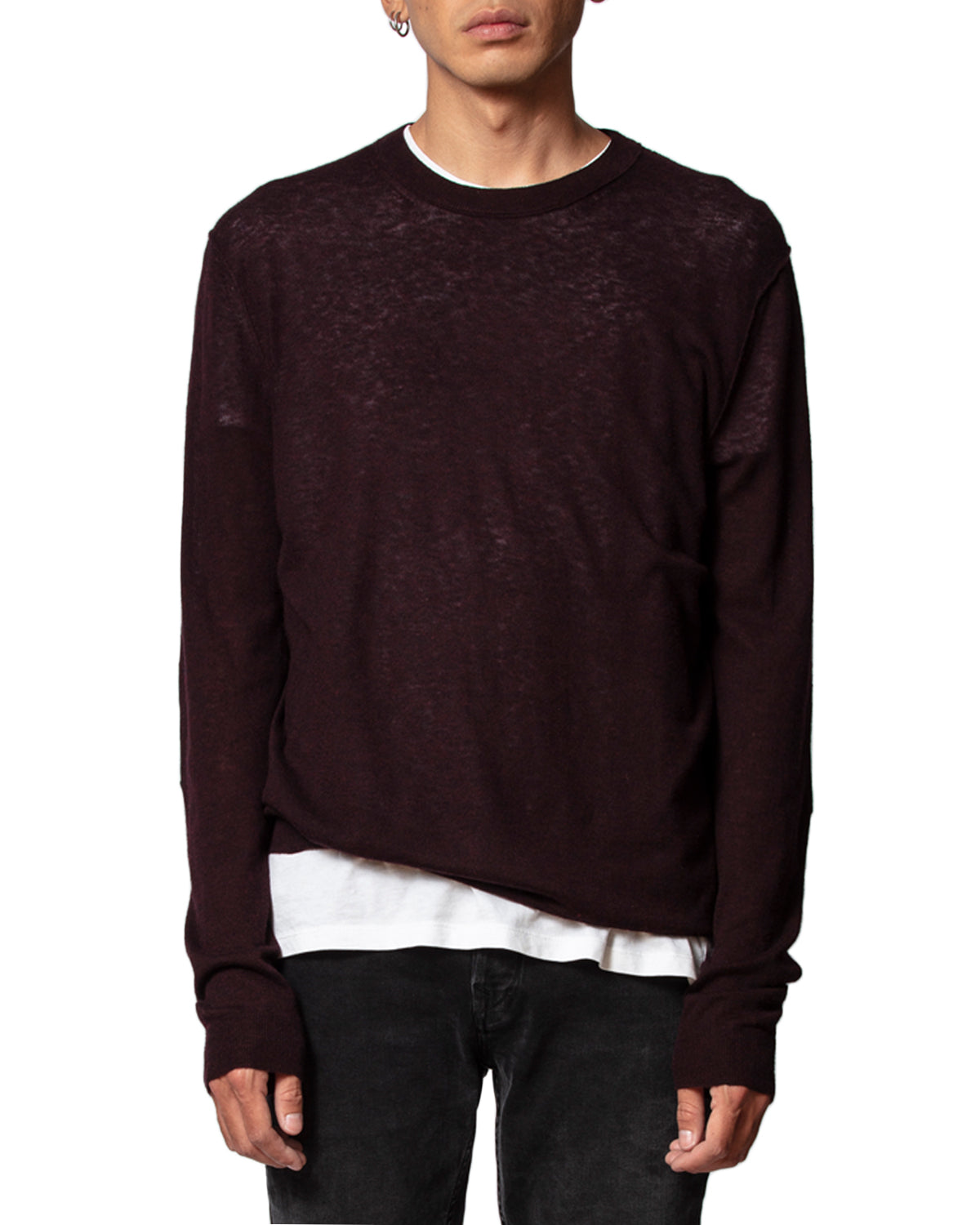 Pull Liam en cachemire - Bordeaux