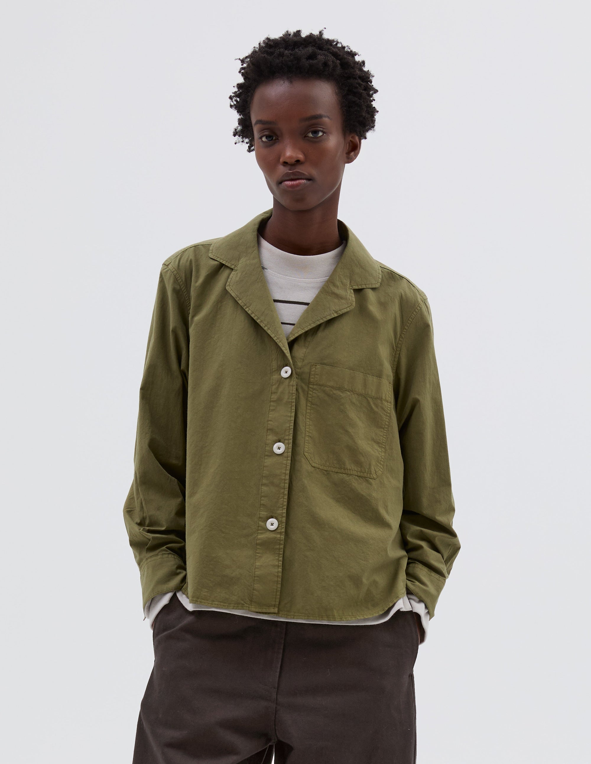 Chemise à col ouvert - Green