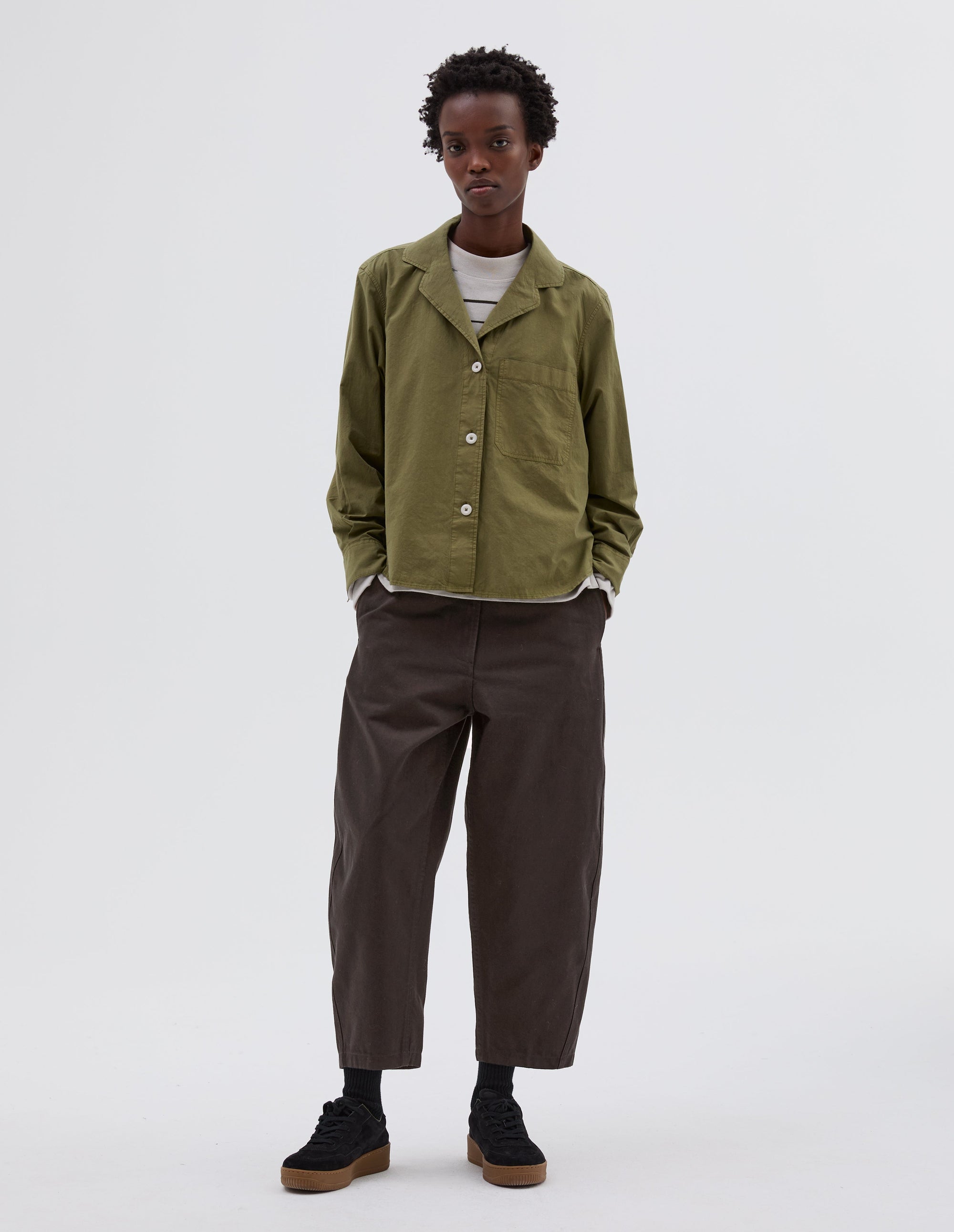 Chemise à col ouvert - Green