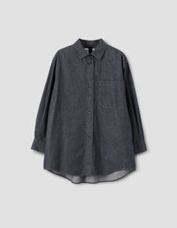 Chemise de peintre oversize - Black & Gray