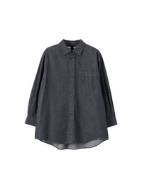 Chemise de peintre oversize - Black & Grey
