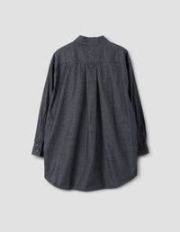 Chemise de peintre oversize - Black & Gray