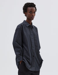 Chemise de peintre oversize - Black & Gray