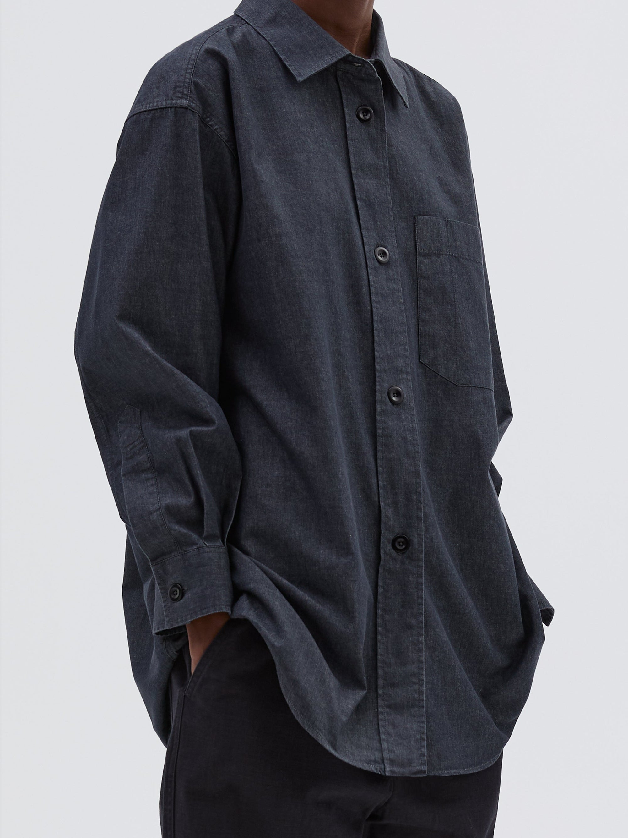 Chemise de peintre oversize - Black & Grey