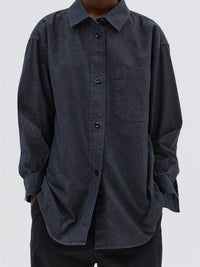 Chemise de peintre oversize - Black & Grey