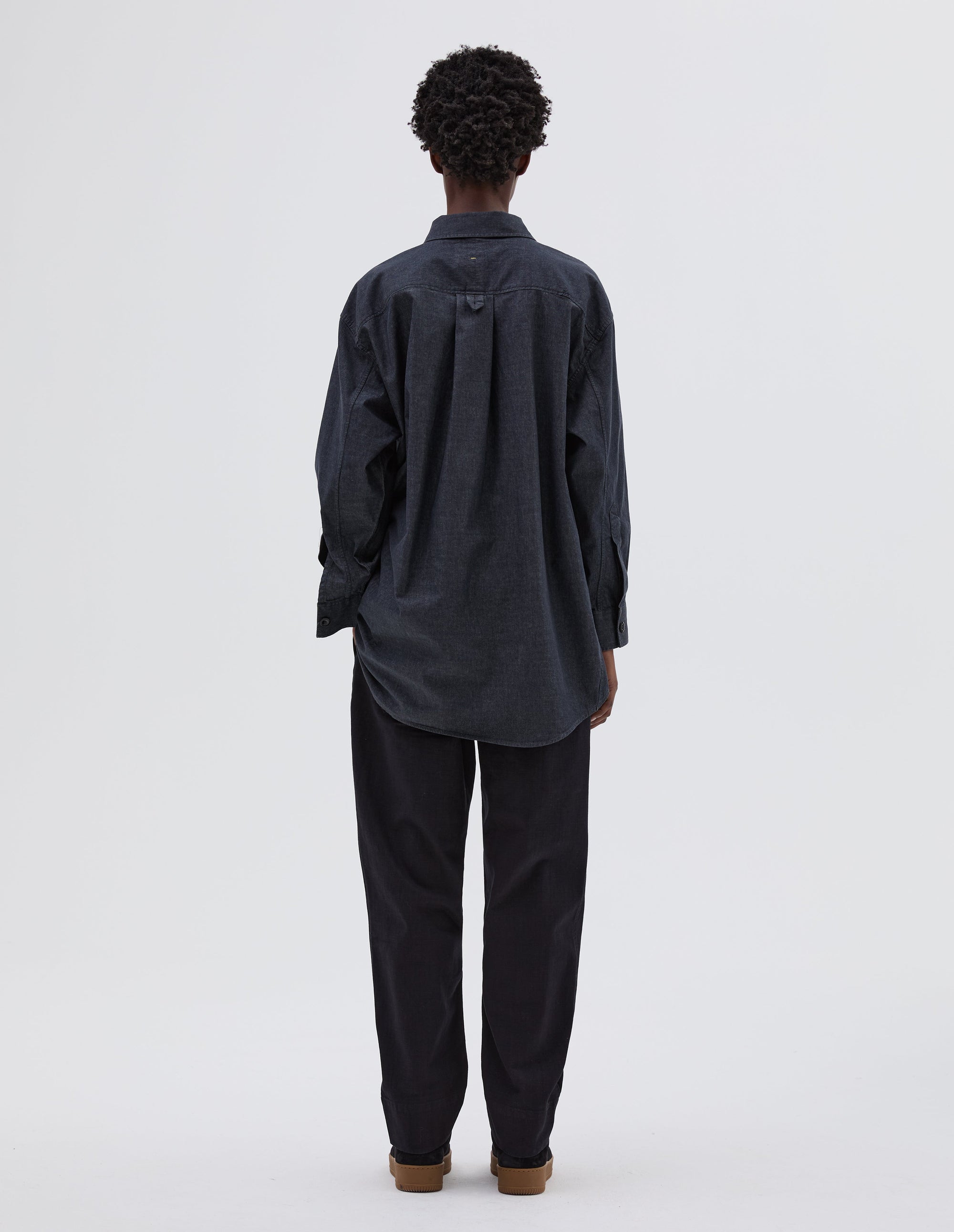 Chemise de peintre oversize - Black & Gray