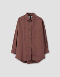 Chemise de peintre oversize - Brown & Red