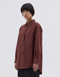 Chemise de peintre oversize - Brown & Red