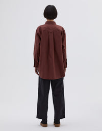 Chemise de peintre oversize - Brown & Red