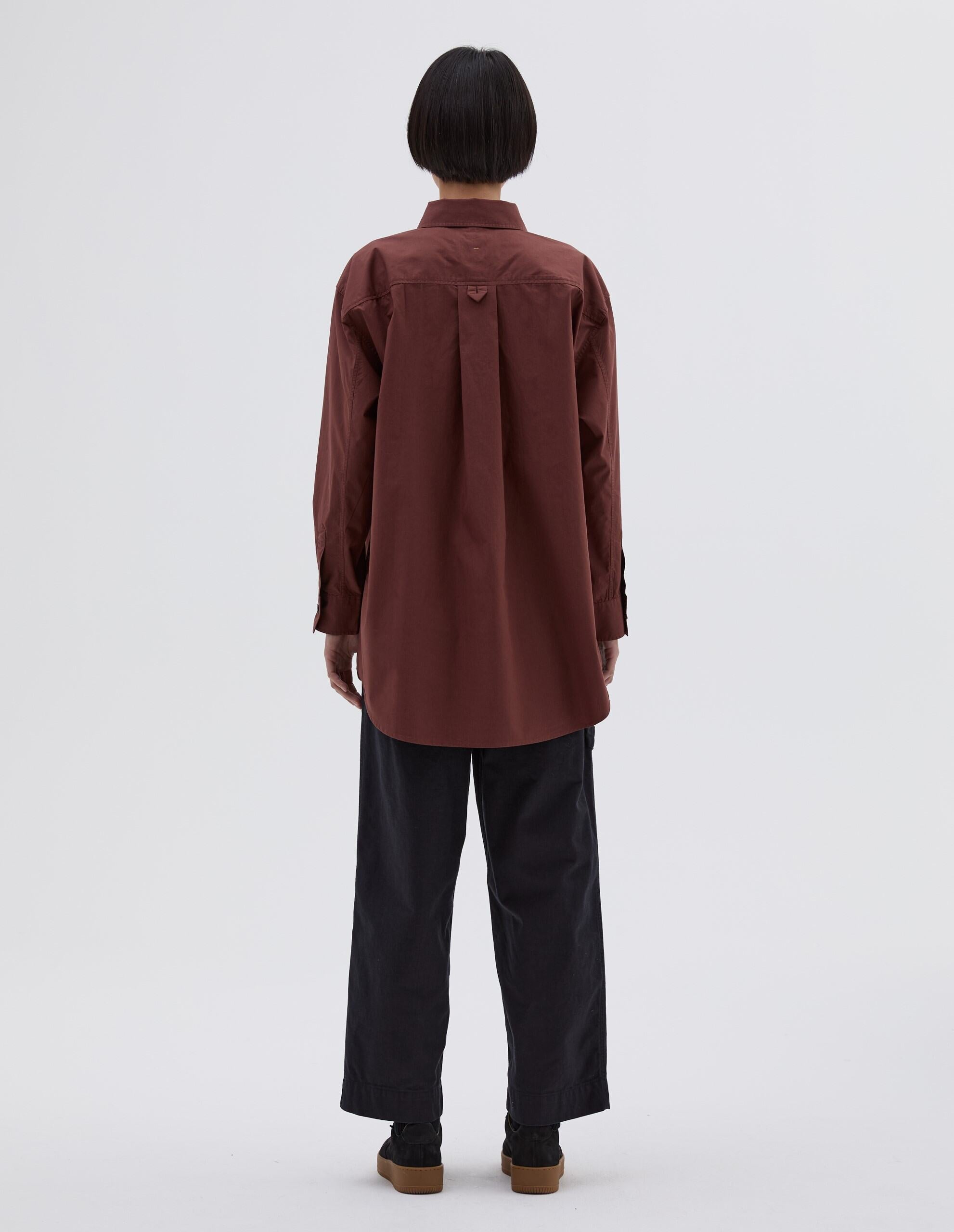 Chemise de peintre oversize - Brown & Red