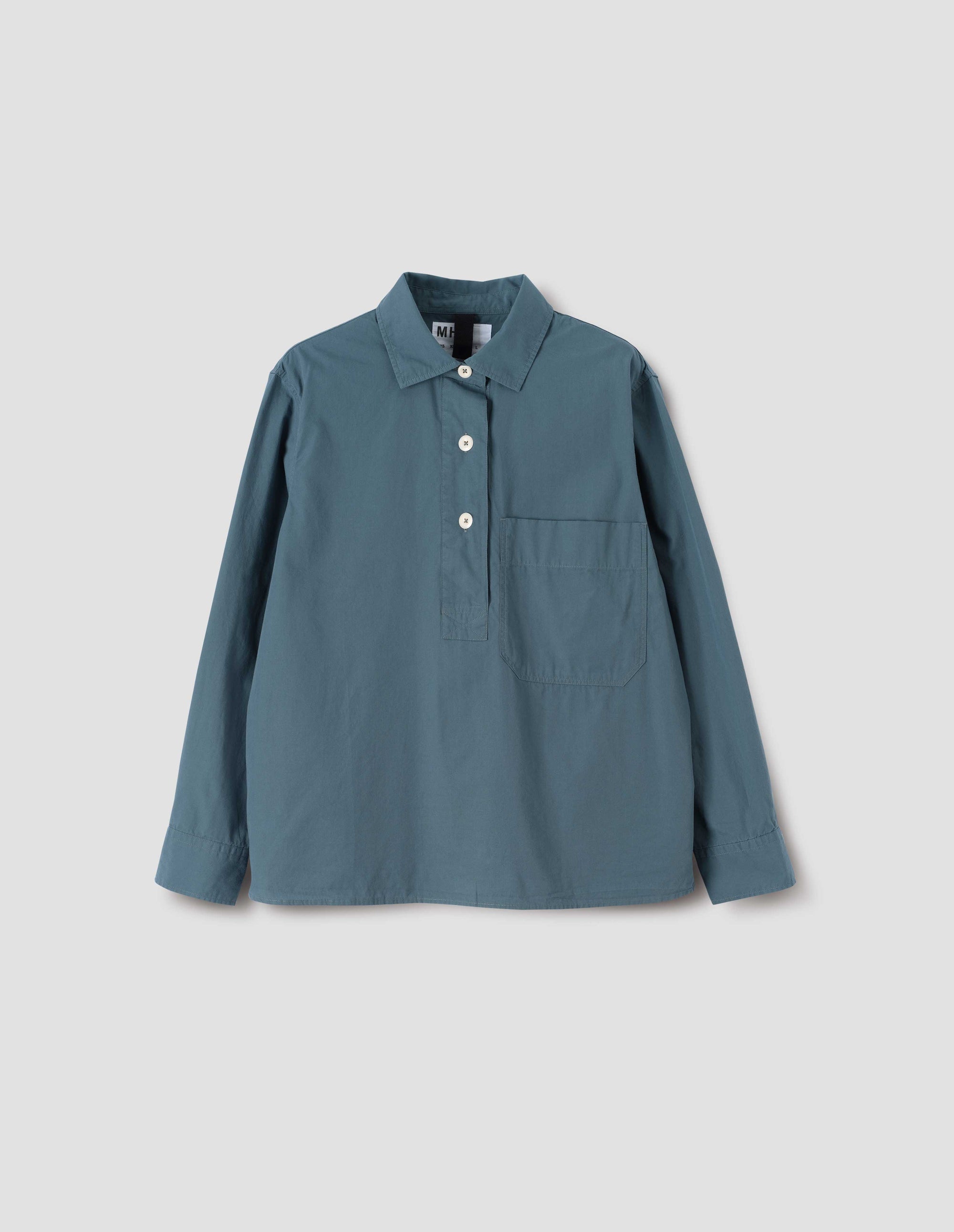 Chemise évasée à grande poche - Blue