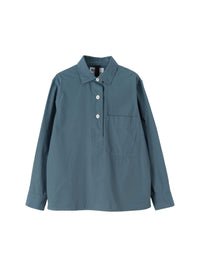 Chemise évasée à grande poche - Blue