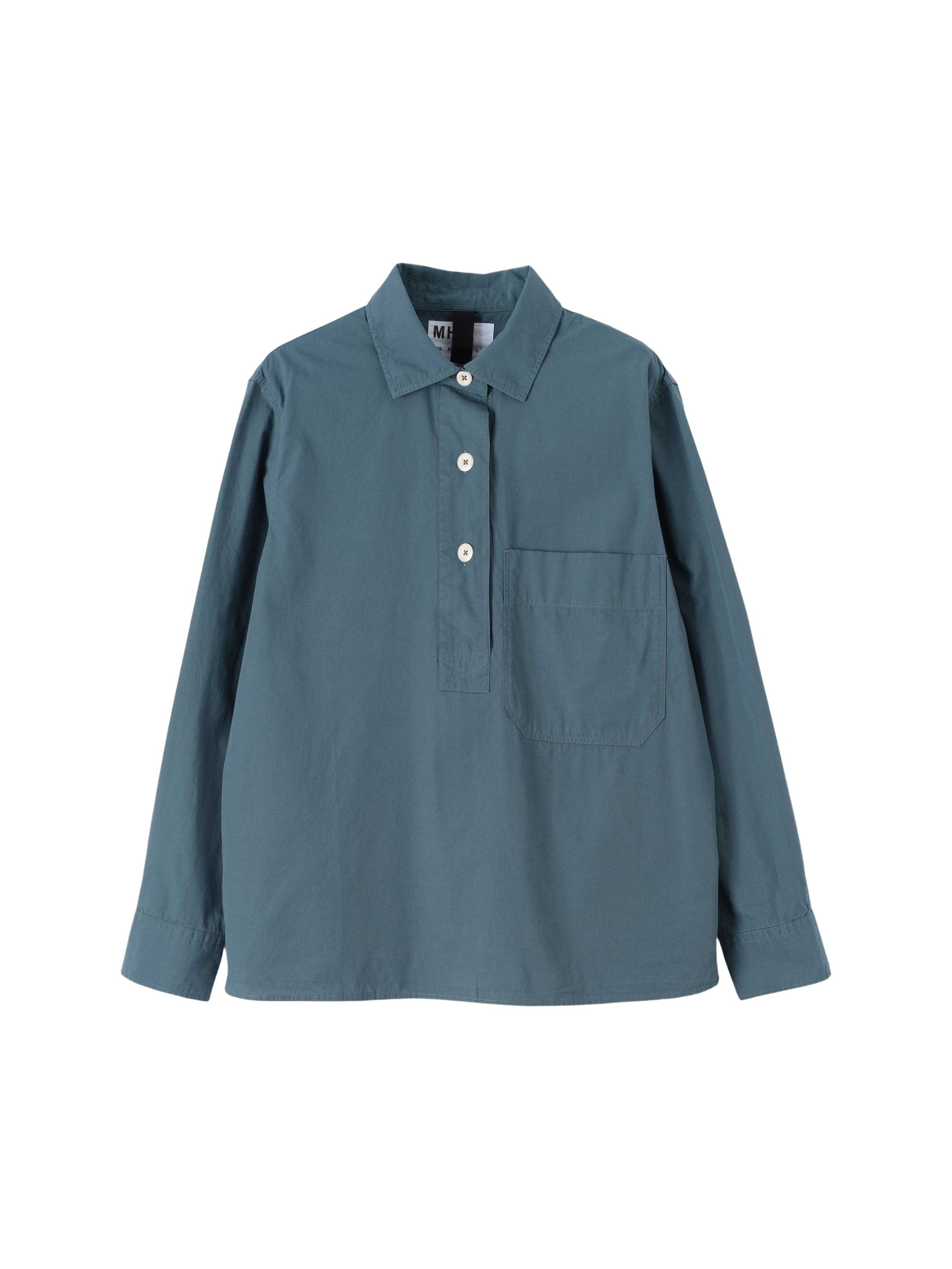 Chemise évasée à grande poche - Blue