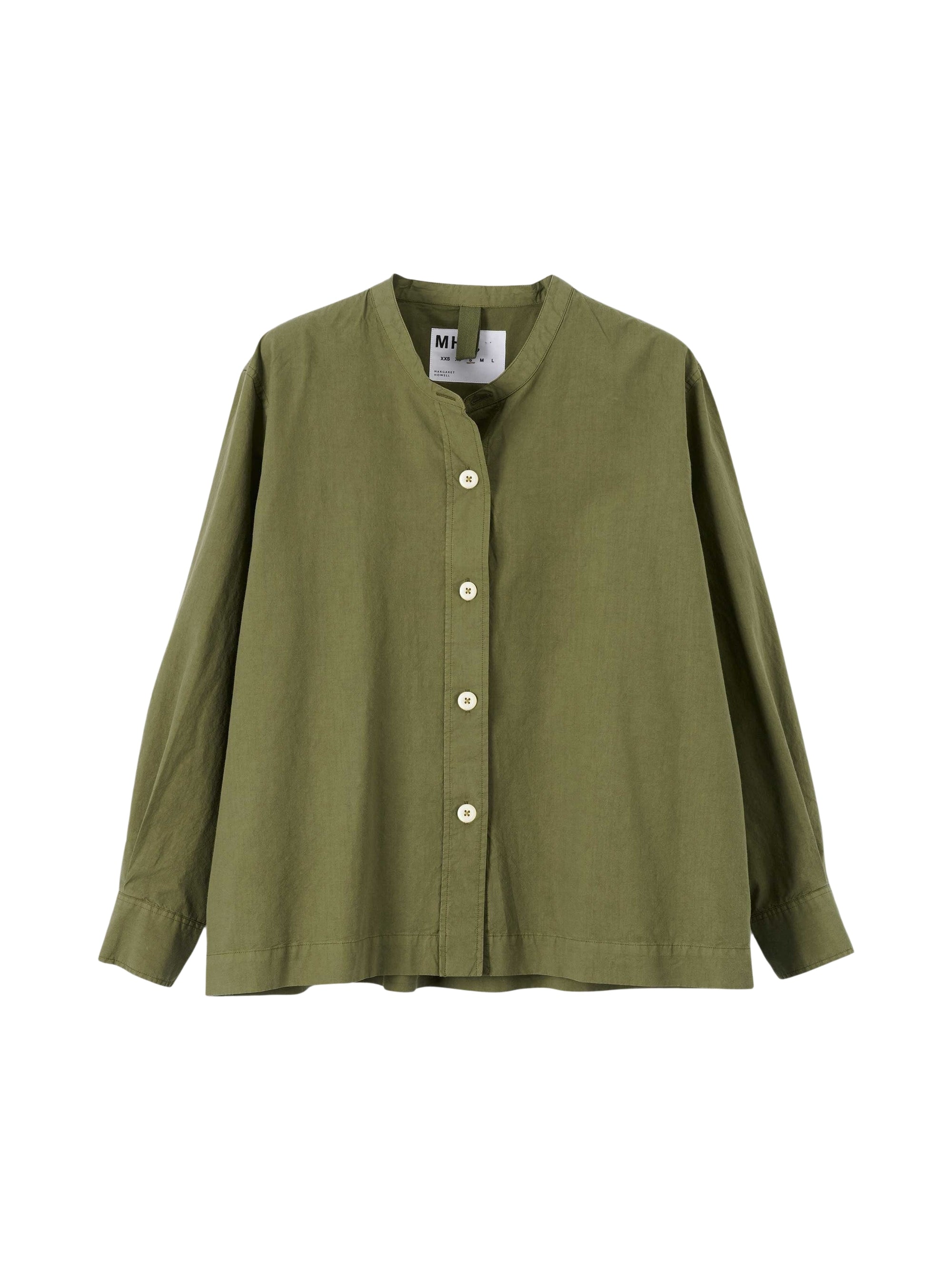 Chemise sans col boutonnée - Green
