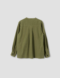 Chemise sans col boutonnée - Green