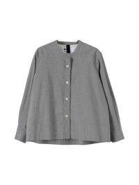Chemise sans col boutonnée - Grey