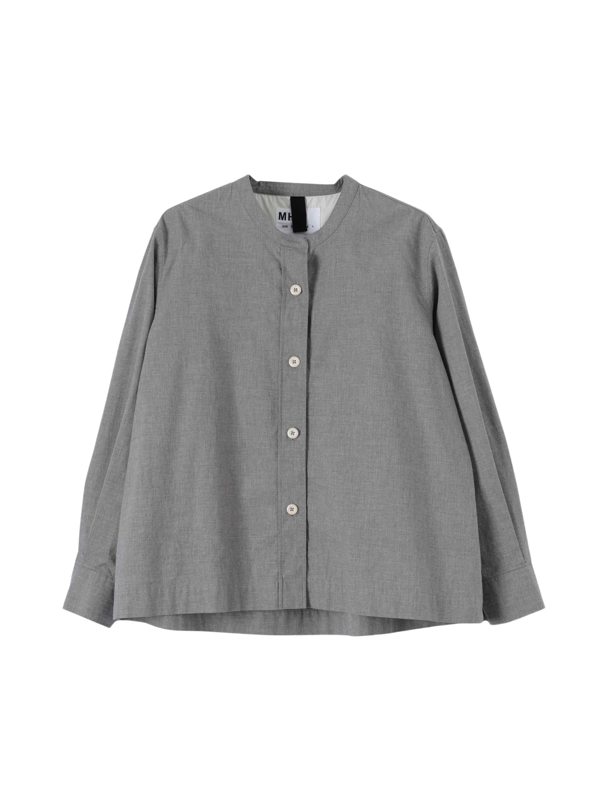 Chemise sans col boutonnée - Grey
