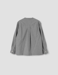 Chemise sans col boutonnée - Gray