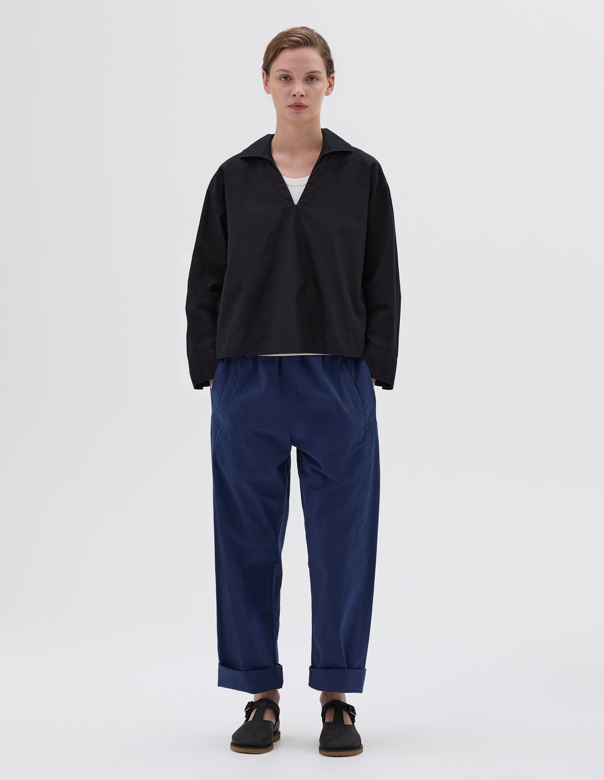 Chemise smockée - Black