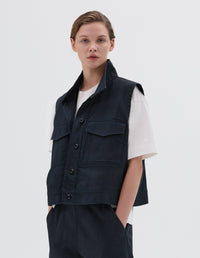 Chemise de travail sans manches - Navy