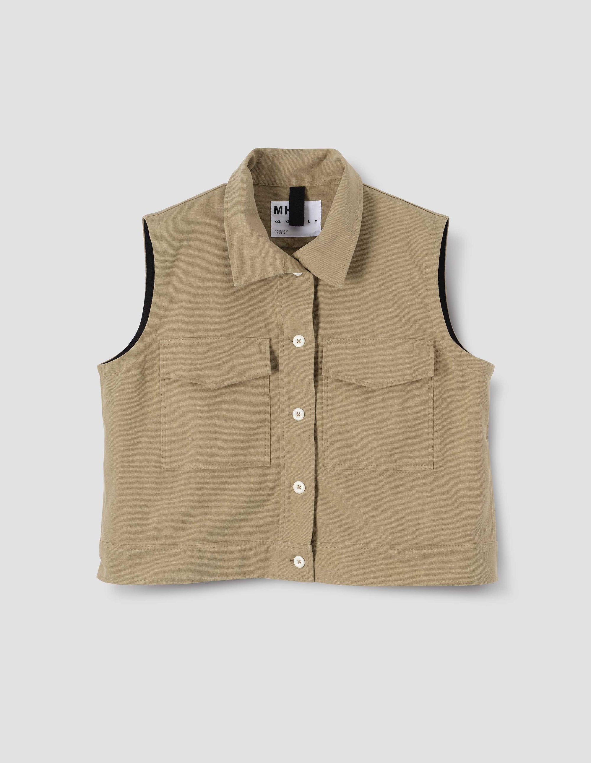 Chemise de travail sans manches - Beige