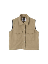 Chemise de travail sans manches - Beige