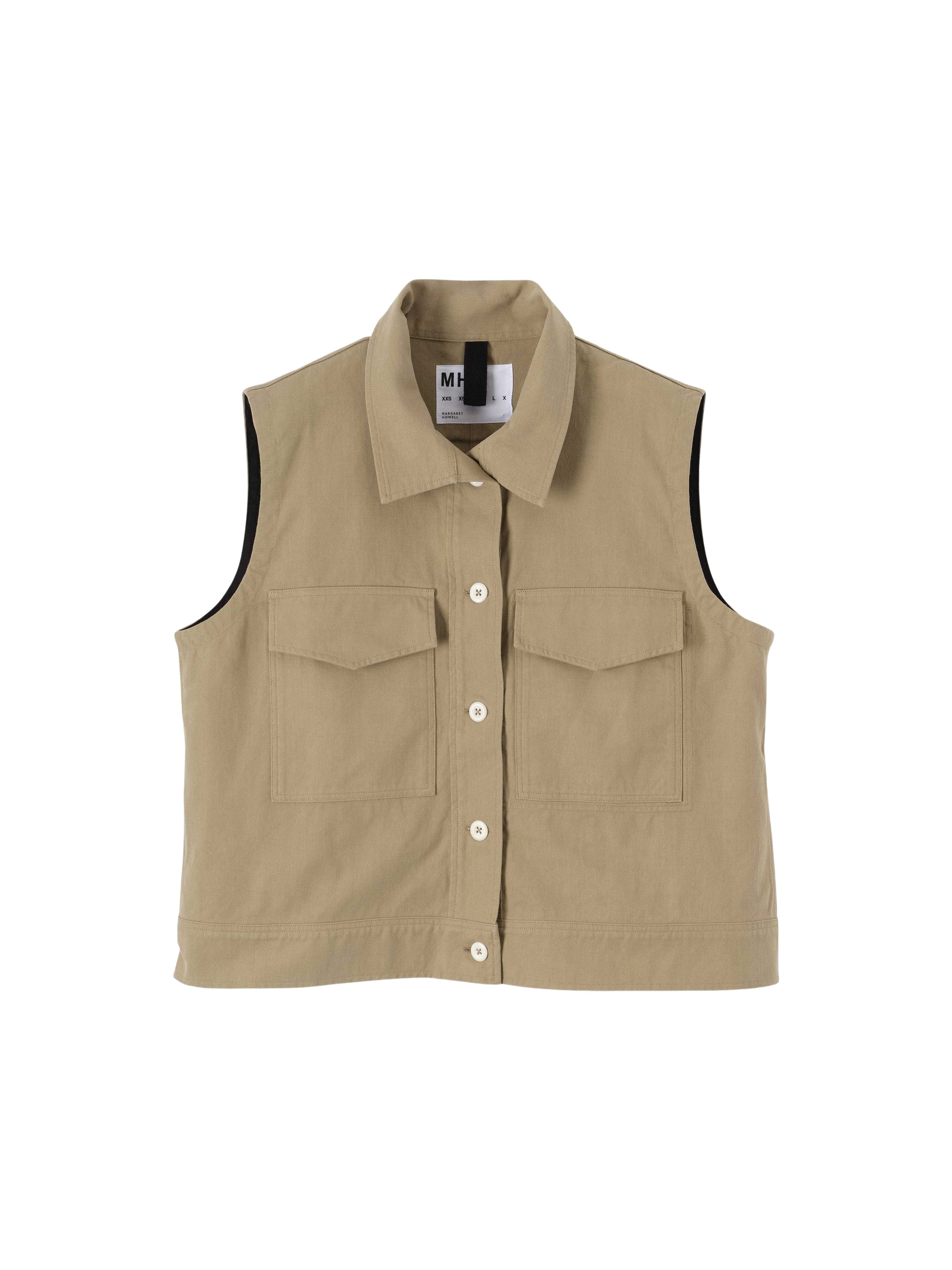 Chemise de travail sans manches - Beige