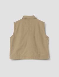 Chemise de travail sans manches - Beige