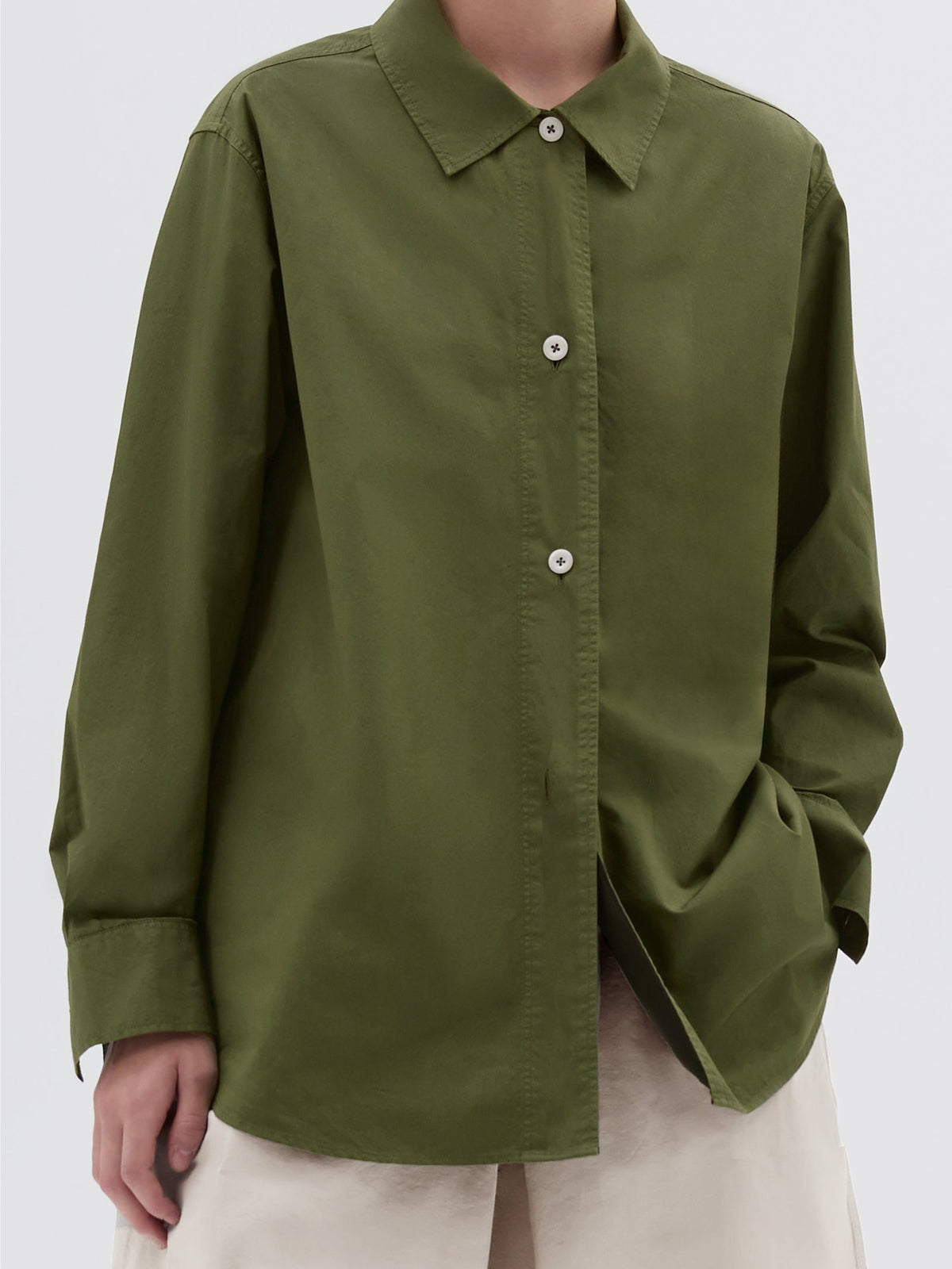 Chemise ample asymétrique - Green
