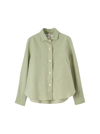 Chemise simple en lin mélangé - Green