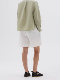 Chemise simple en lin mélangé - Green