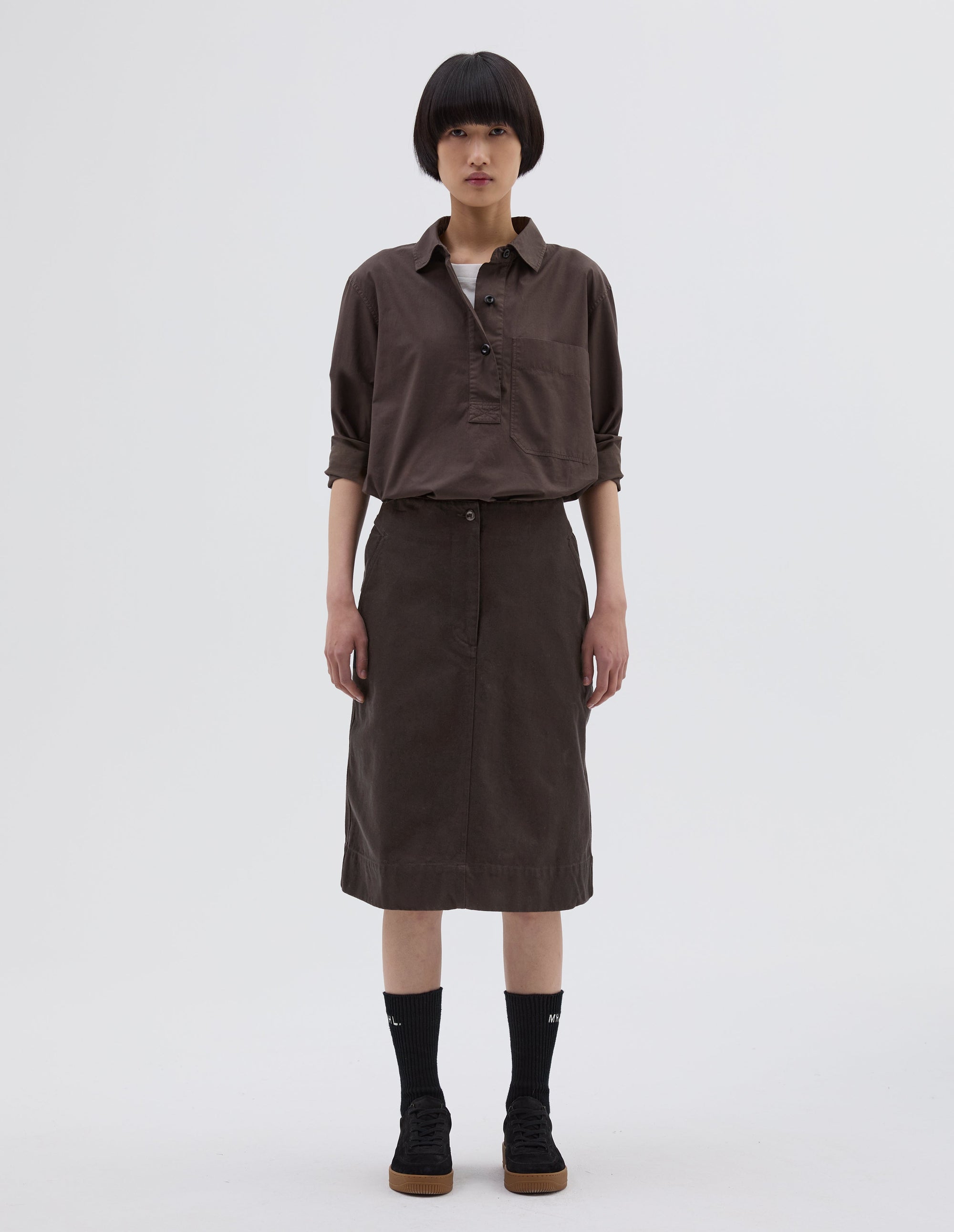 Jupe à dos ajustable - Dark-Brown & Brown