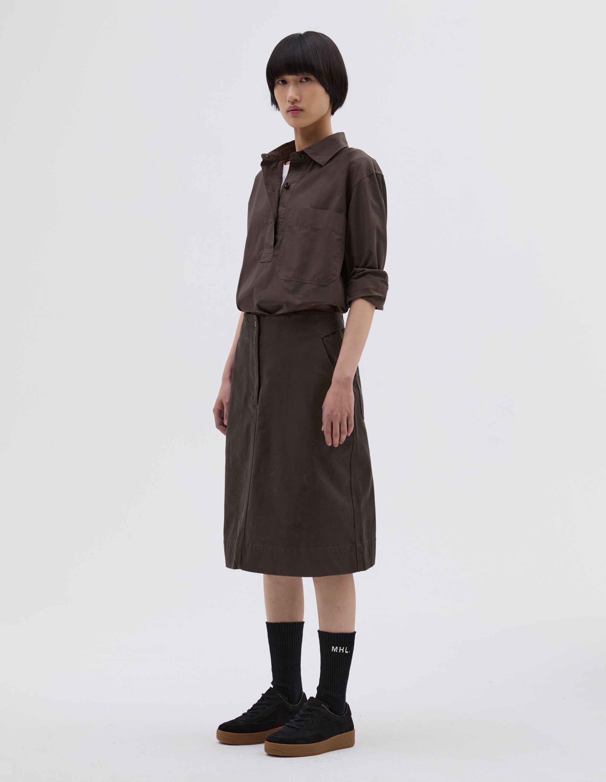 Jupe à dos ajustable - Dark-Brown & Brown
