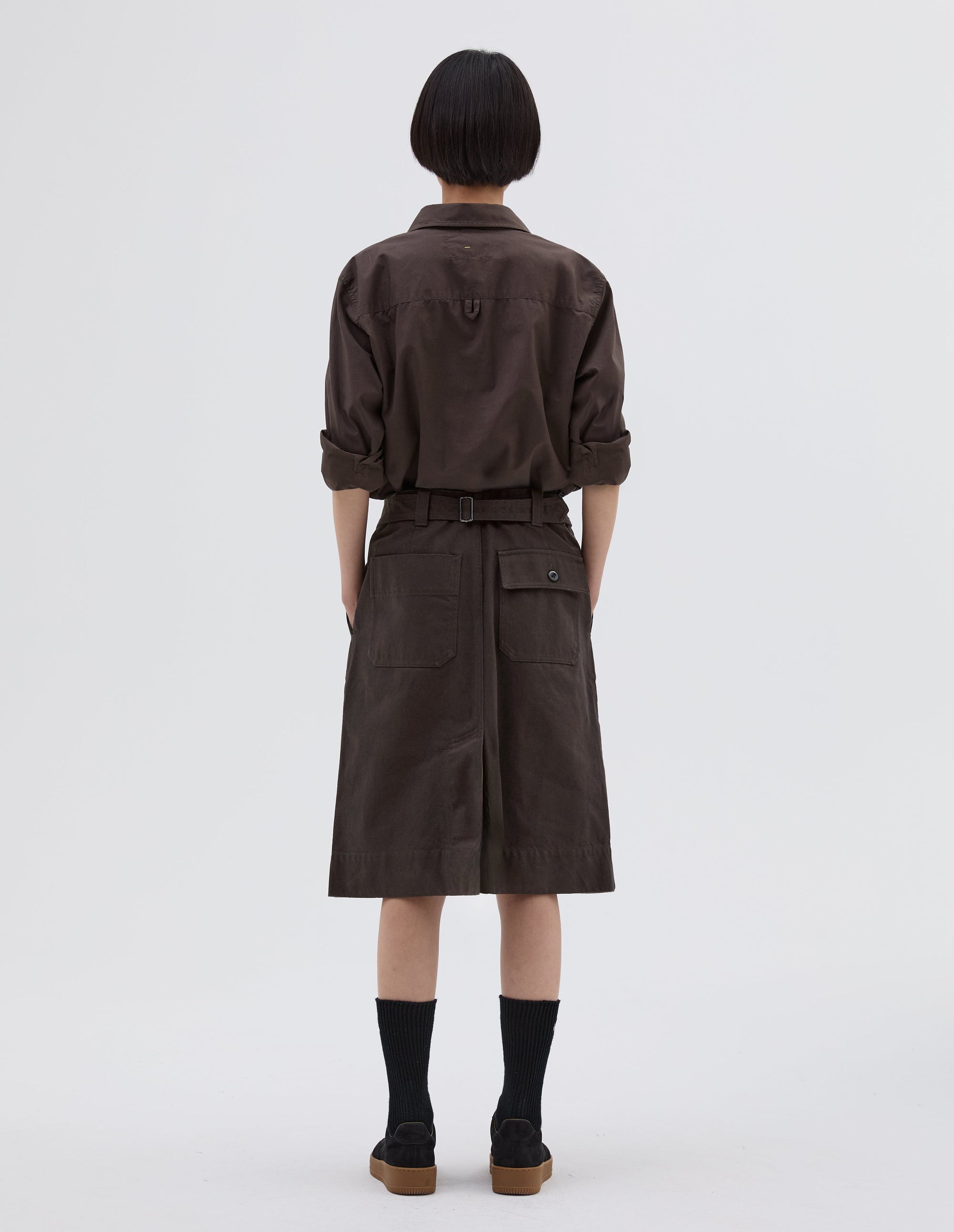 Jupe à dos ajustable - Dark-Brown & Brown